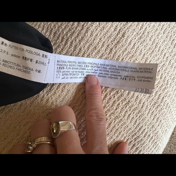 Zara cream leather and chain quilted bag - Picture 7 of 7